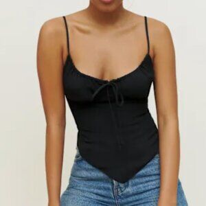 Reformation Cove Top Black | Size 0